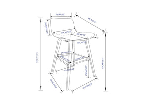Addy - Counter Stool (Set of 2) - Distressed Brown
