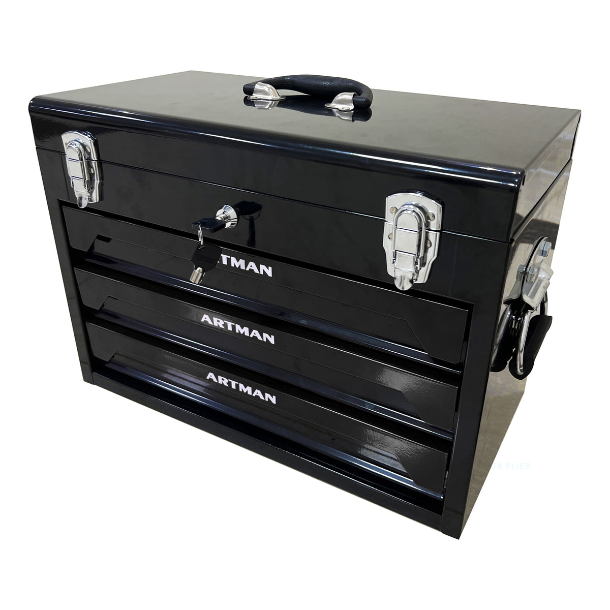 20'' Portable 3-Drawer Steel Toolbox