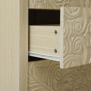 3 Drawer Cabinet - Natural Wood Finish