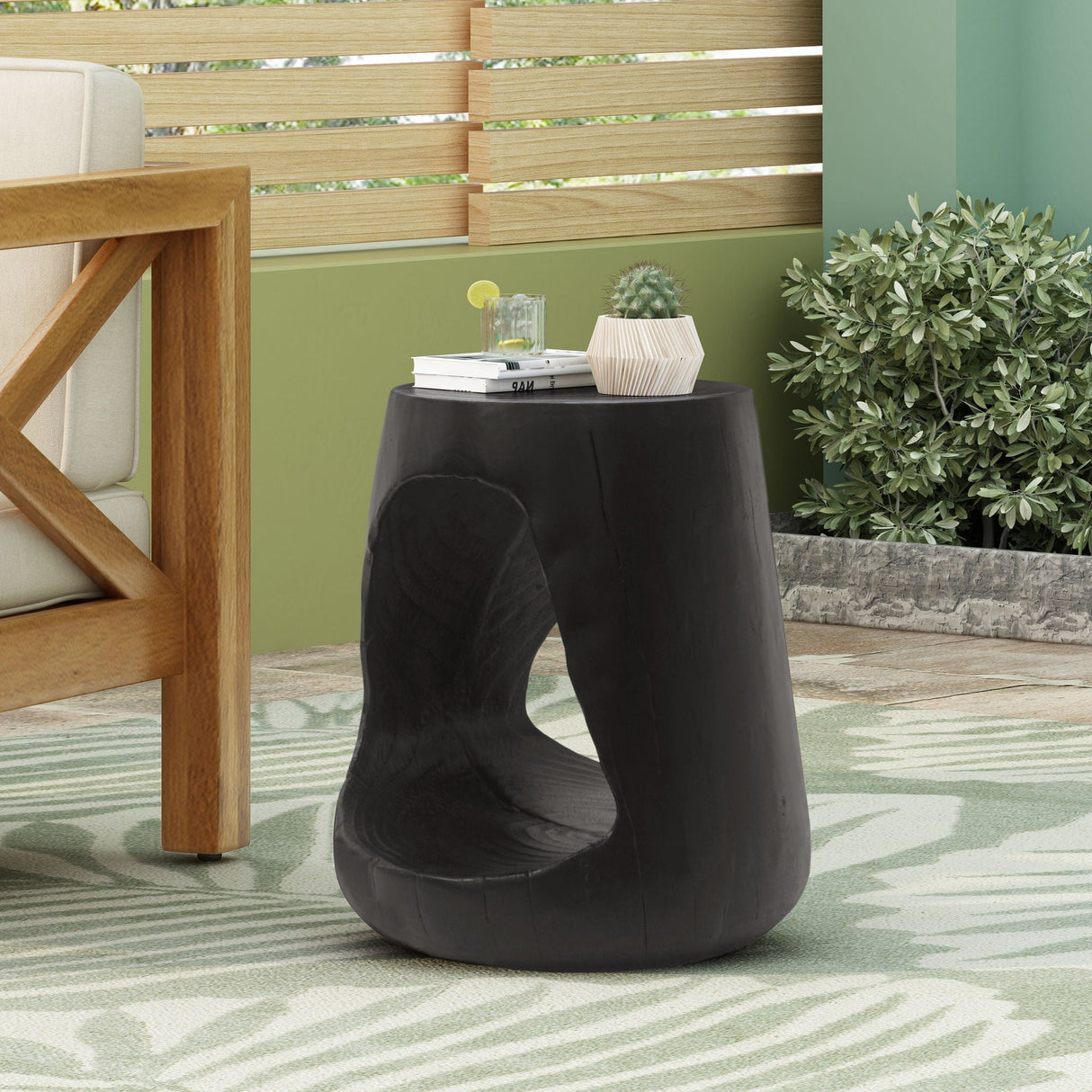 Hollow - Side Table, Durable And Weather Resistant - Best Buy Furniture