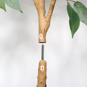 6Ft Artificial Ficus Tree With Natural Trunk In Pot For Indoor Home Office Decor - Green Leaves