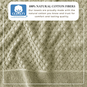 Cotton Diamond Waffle Weave Bath Towel Set - Grayson Collection
