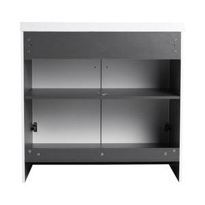 Modern Freestanding Bathroom Vanity With Soft Close Cabinet Doors