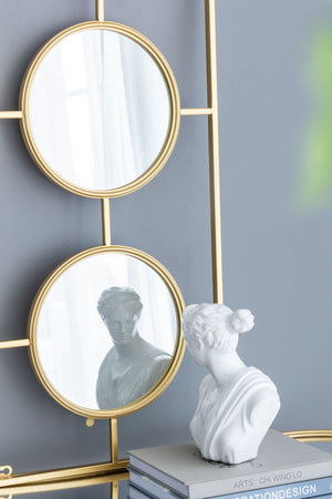 3 Mirror Piece Wall Mirror in Rectangular Frame