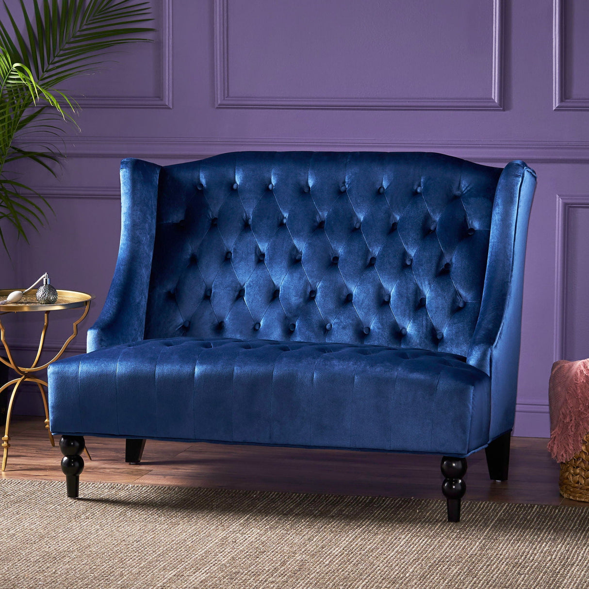 Nurturing - Upholstered Loveseat With Wing Back And Diamond Tufting - Best Buy Furniture
