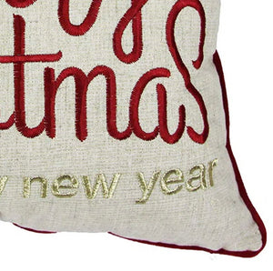 Merry Christmas and Happy New Year Throw Pillow