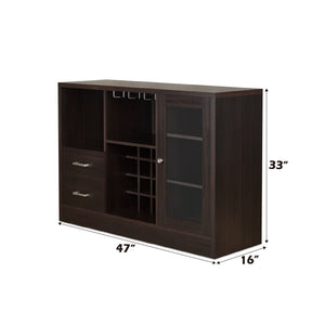 Hazen - Wine Cabinet III - Espresso - Best Buy Furniture