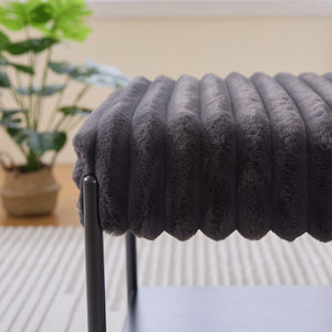 Upholstered Ottoman Coffee Table Foot Rest With Open Storage
