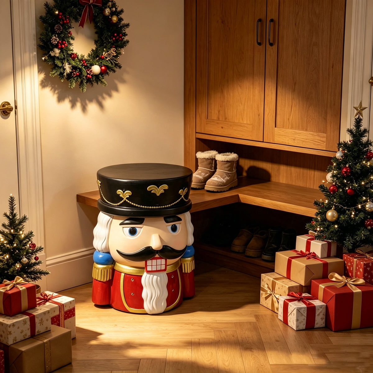19'' Classic Nutcracker Soldier Stool