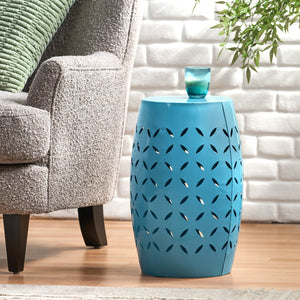 Lilac 12" Accent Side Table with Cylindrical Design