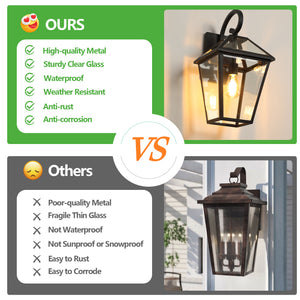 10" 2-Piece Outdoor Wall Lanterns