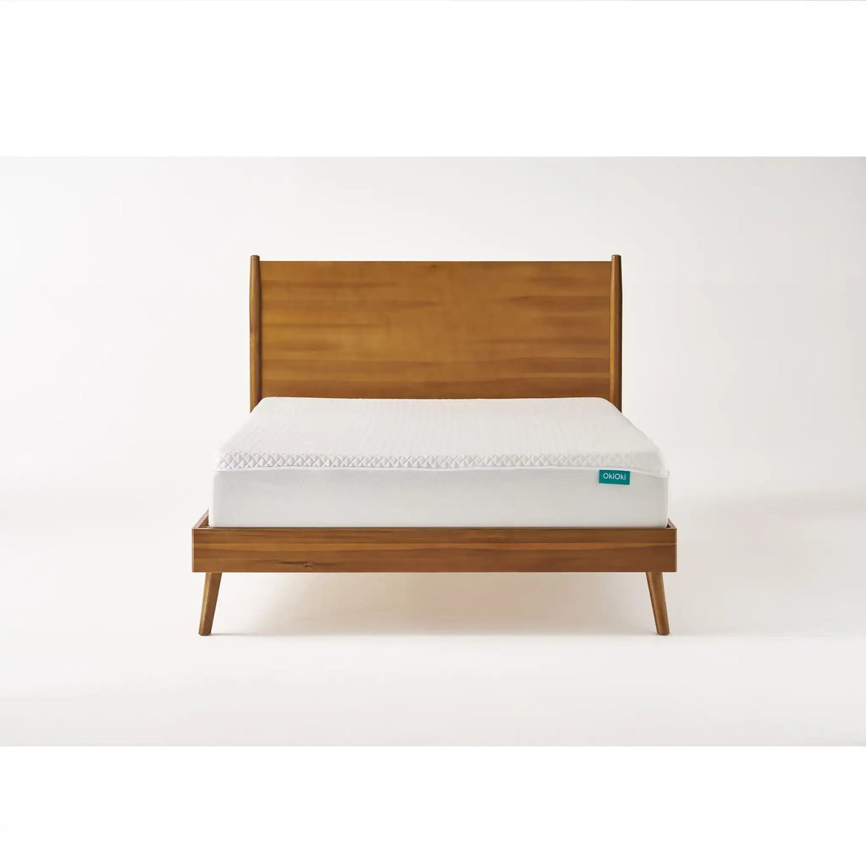 Okioki - Mid-Century Wood Bed - Best Buy Furniture