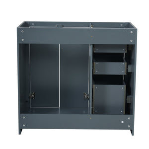 Retro Style Bathroom Vanity, 3 Drawers & Soft Closing Doors