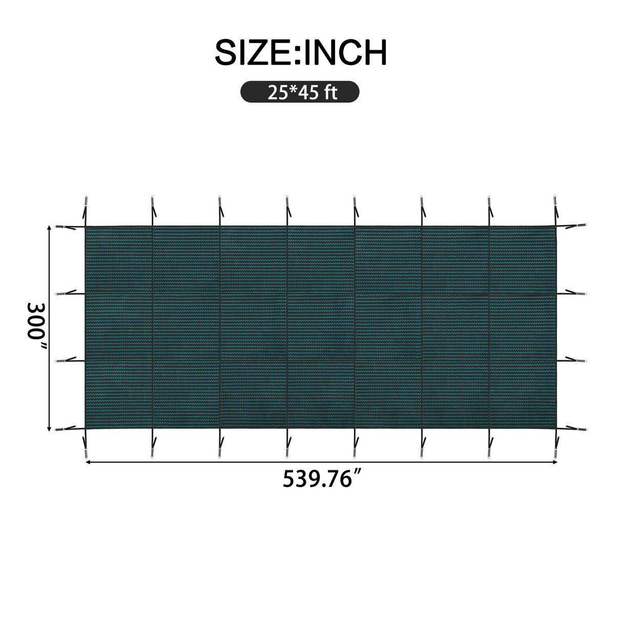 Swimming Pool Safety Cover, Fits 25x45ft Rectangular Inground Pools