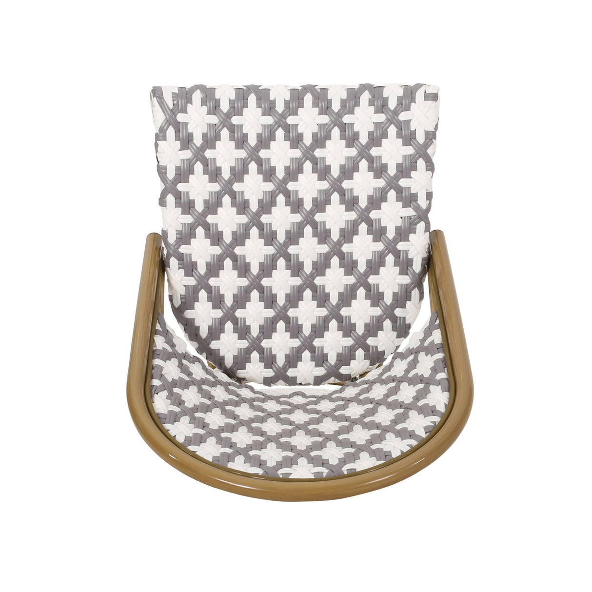 Chic French Bistro Chair With Durable Rattan And Aluminum Frame