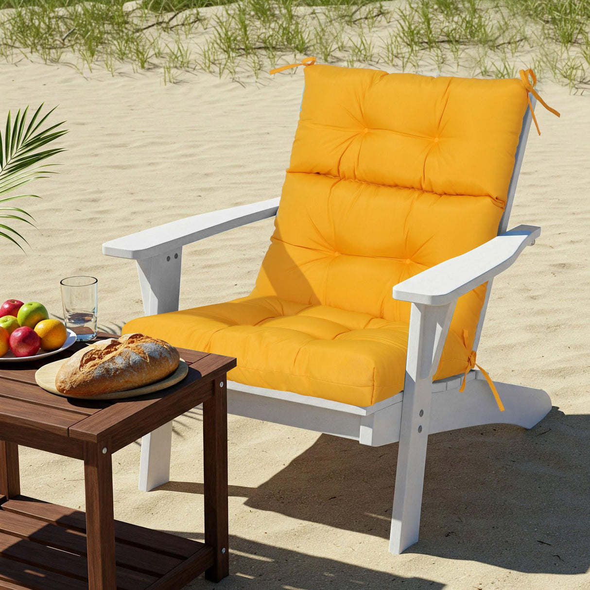 2 Piece High Back Patio Chair Cushion Set