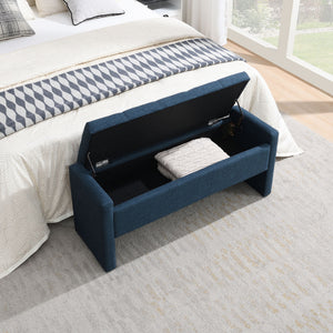 Modern Upholstered Large Bed End Bench With Storage