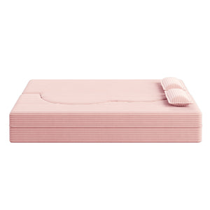 Convertible Foam-Filled Sleeper Sofa Bed With 2 Pillows