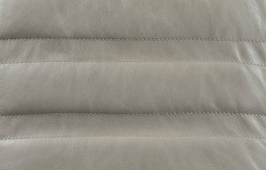 Piran - Twilight Top Grain Leather Accent Chair And Ottoman With Swivel - Gray