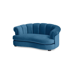 Halle 35.5" Rolled Arm Channel-Tufted Dog Sofa Bed, Medium, Satin