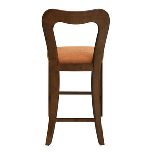 Counter Stool Without Arm (Walnut + Caramel) Set of 2