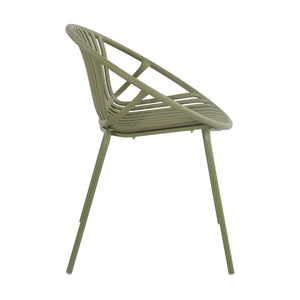 7 Pieces Outdoor Modern Metal and Polypropylene Dining Set