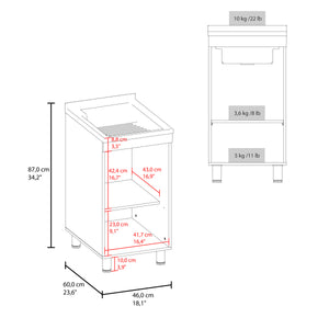 Darwin Freestanding Utility Tub and Sink Cabinet with One Door