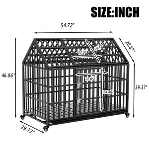 Heavy Duty Dog Crate Lockable Wheels