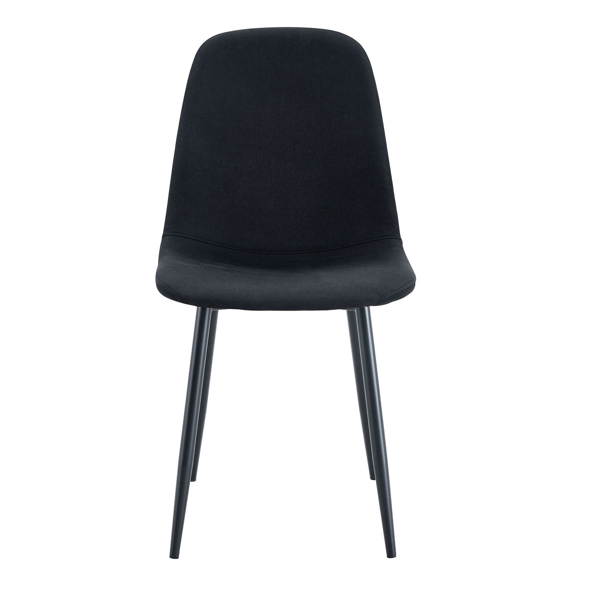 Modern Medieval Style Cushioned Side Chairs Set With Metal Legs For Kitchens