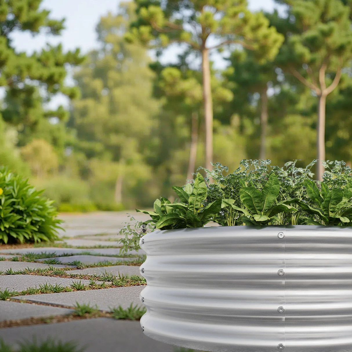 2PCS Tall Round Metal Raised Garden Beds