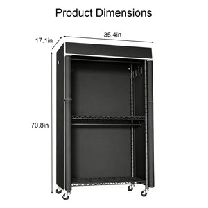 Freestanding Garment Rack with Dust Cover
