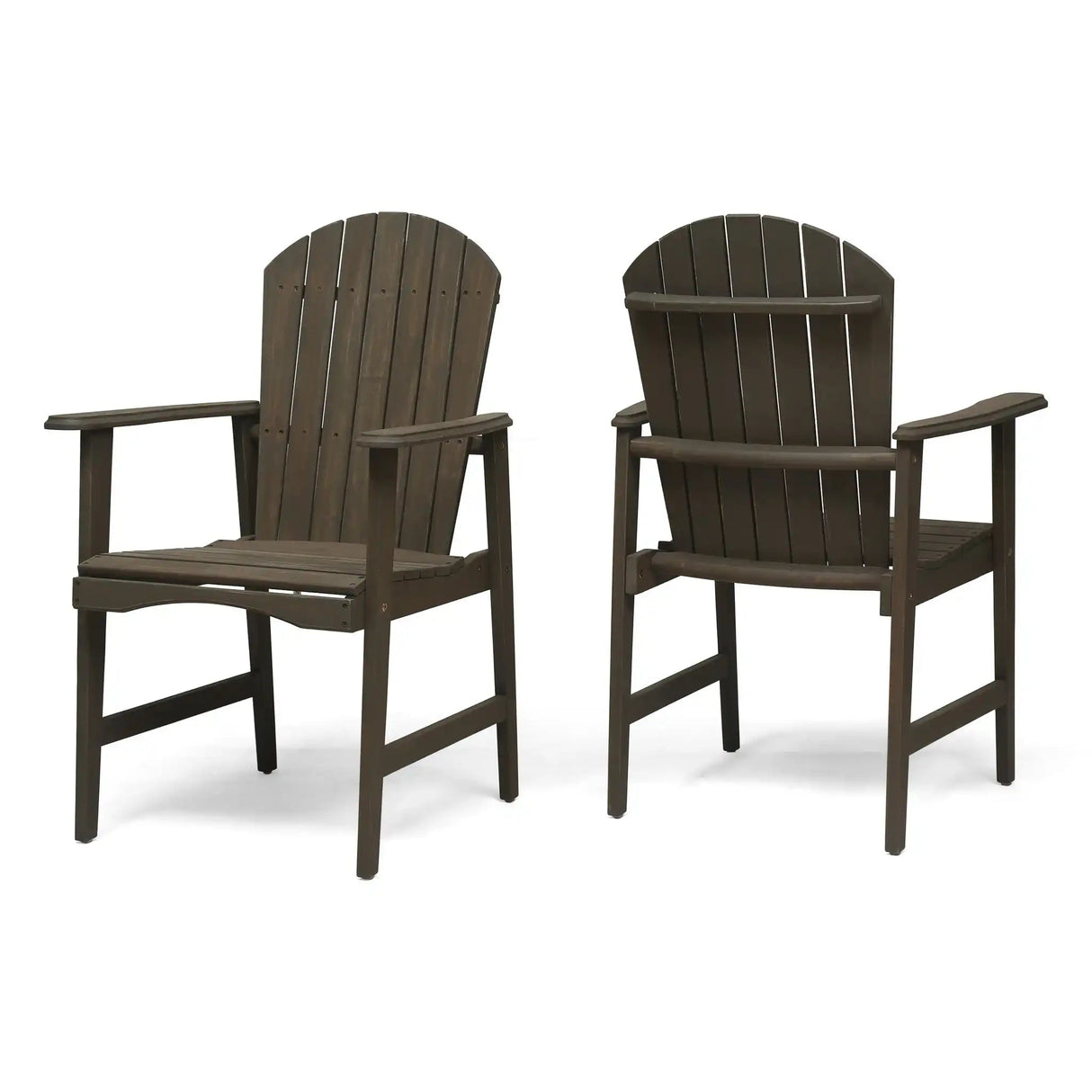 Outdoor Weather Resistant Acacia Wood Adirondack Dining Chairs (Set of 2) - Best Buy Furniture