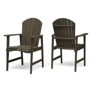 Outdoor Weather Resistant Acacia Wood Adirondack Dining Chairs (Set of 2) - Best Buy Furniture
