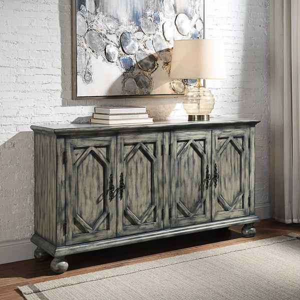 Pavan - Console Cabinet - Gray - Best Buy Furniture