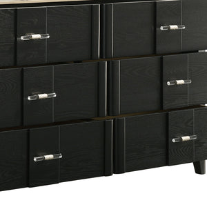 Opel - 6 Drawer Dresser - Black