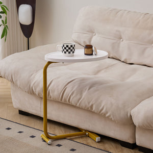 C-Shaped Side Table for Sofa and Bedroom