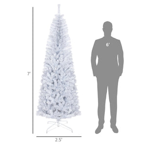 HOMCOM 7ft Pencil Christmas Tree