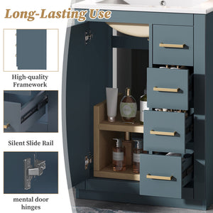 Modern Bathroom Vanity With 1 Door And 3 Drawers