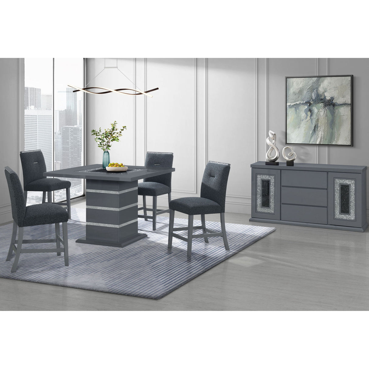 Ariya - Bar Stools (Set of 2) - Dark Gray