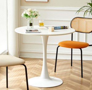 White Round Modern Dining Table