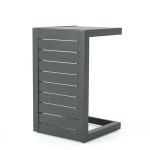 Aluminum Outdoor C - Shaped Side Table For Patio - Best Buy Furniture