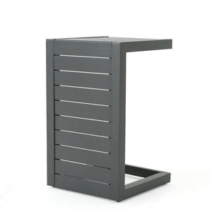 Aluminum Outdoor C - Shaped Side Table For Patio