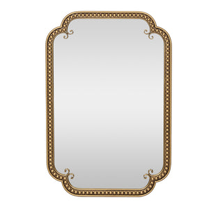 Gold Irregular Beaded Metal Framed Wall Mirror - Large