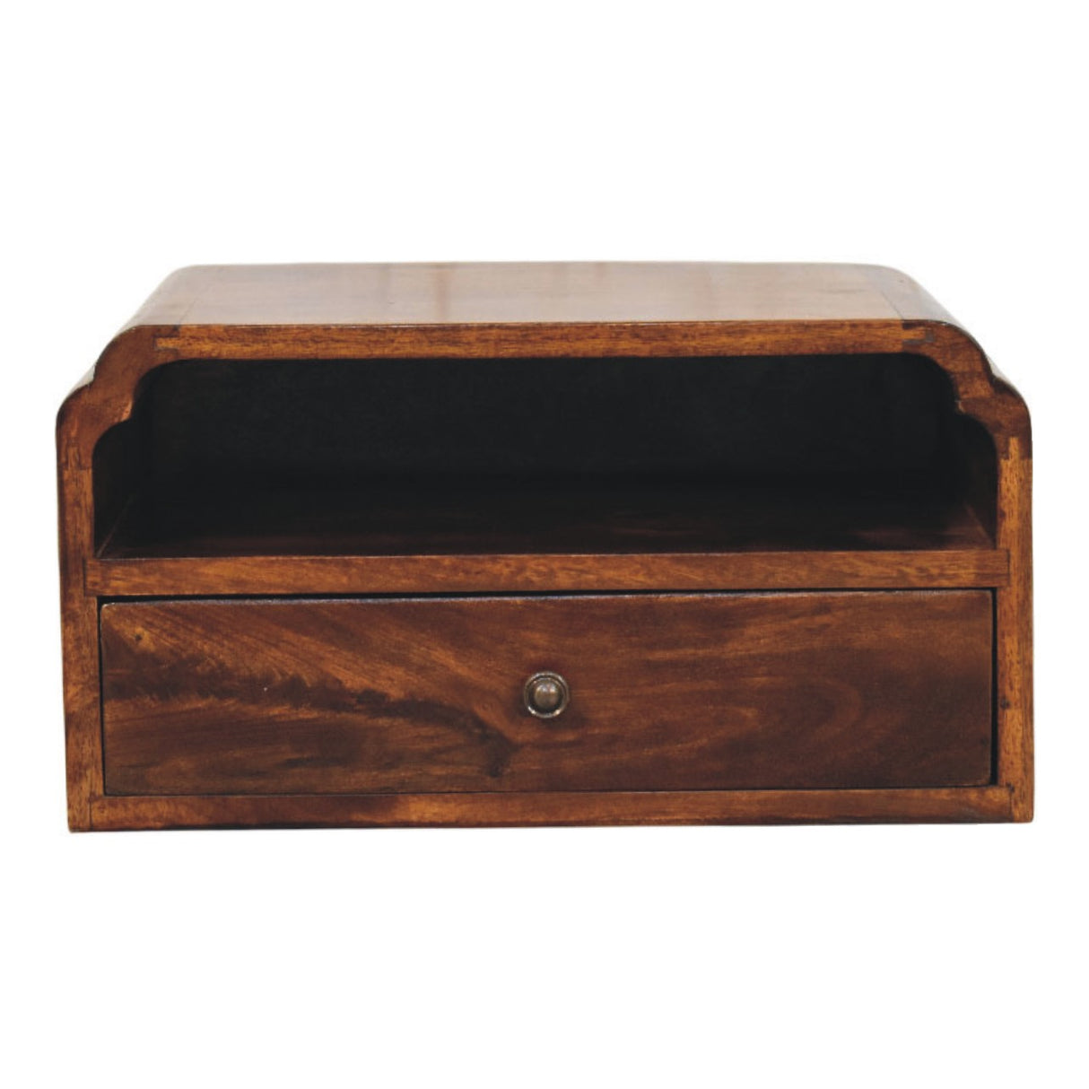 Artisan Furniture Solid Wood Avora Wall-Mounted Chestnut Bedside