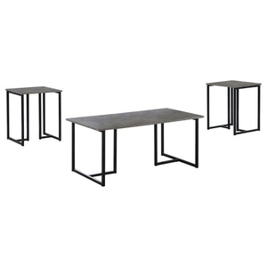 3 Piece Occasional Set With Smooth Top - Gray