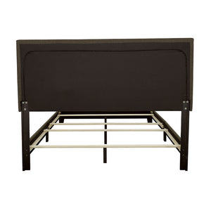 Queen Bed With Nailhead Trim - Charcoal