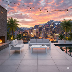 Outdoor Patio Set With All-Weather Thick Cushions