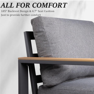 All-Weather Loveseat Sofa With Thick Cushions