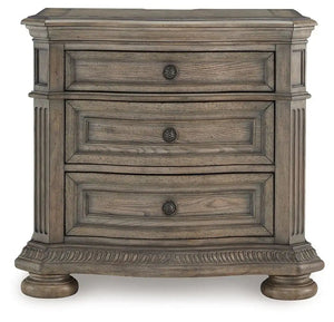 Ardenfield - Three Drawer Night Stand - Light Brown - Best Buy Furniture