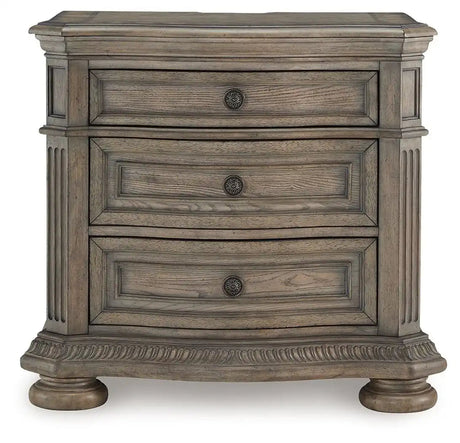 Ardenfield - Three Drawer Night Stand - Light Brown - Best Buy Furniture